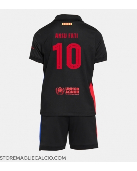 Barcelona Ansu Fati #10 Maglia Gara Trasferta Repliche 2024-25 Bambino